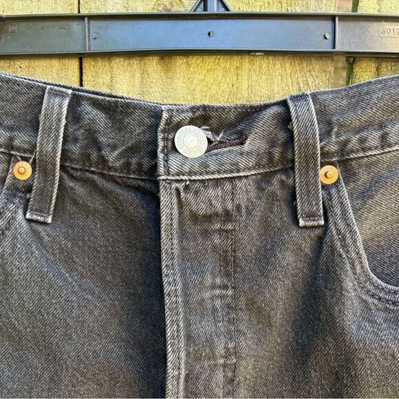 Levi's Black 501 Denim Jean Shorts Step on It From Free People Size 26 - Picture 4 of 10